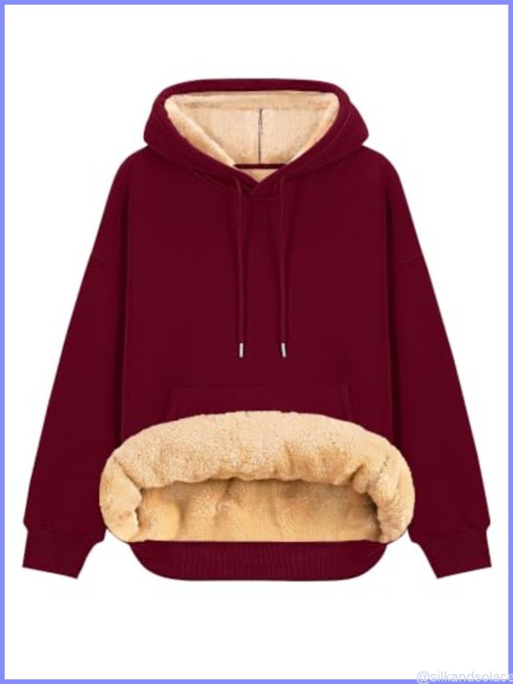 LOMON Sherpa Lined Hoodie Pullover Oversized Warm Winter Women